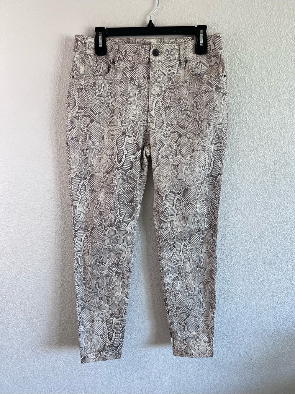 White House Black Market High-Rise Sculpt Snake Print Skinny Jeans Retro